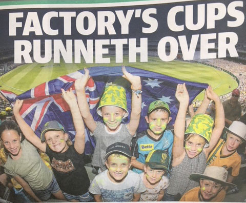 Factory's Cups Runneth Over [As Seen In The Courier Mail]