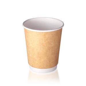 8oz Double Wall Hot Cup - Kraft