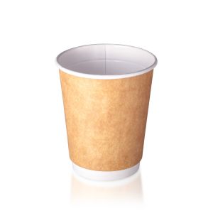 12oz Double Wall Hot Cup - Kraft